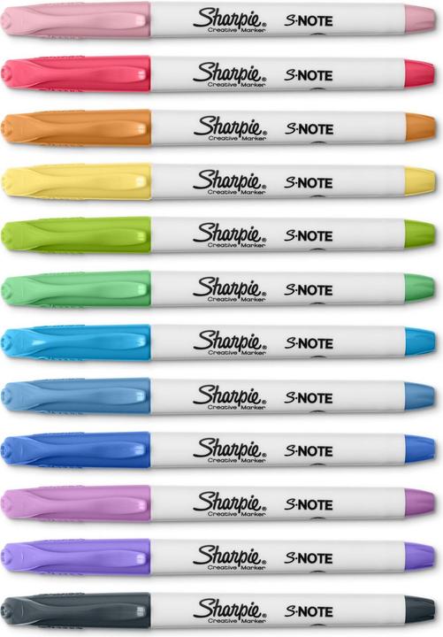 Produktbild Sharpie Permanent-Marker S-Note Creative 1-5 mm, 12 Stück (12x)