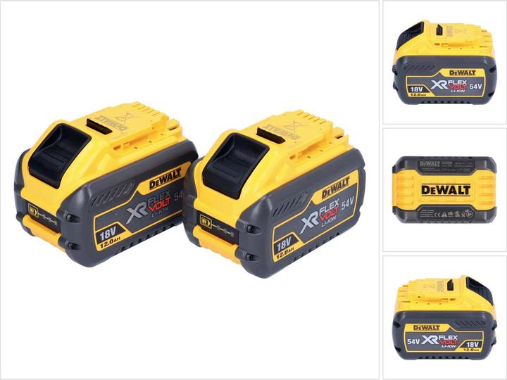 Actual product image DeWalt 2x DCB 548 battery 18 V / 54 V max. 12 Ah / 12000 mAh Li-Ion XR FLEXVOLT - with charge indicator (18 V)