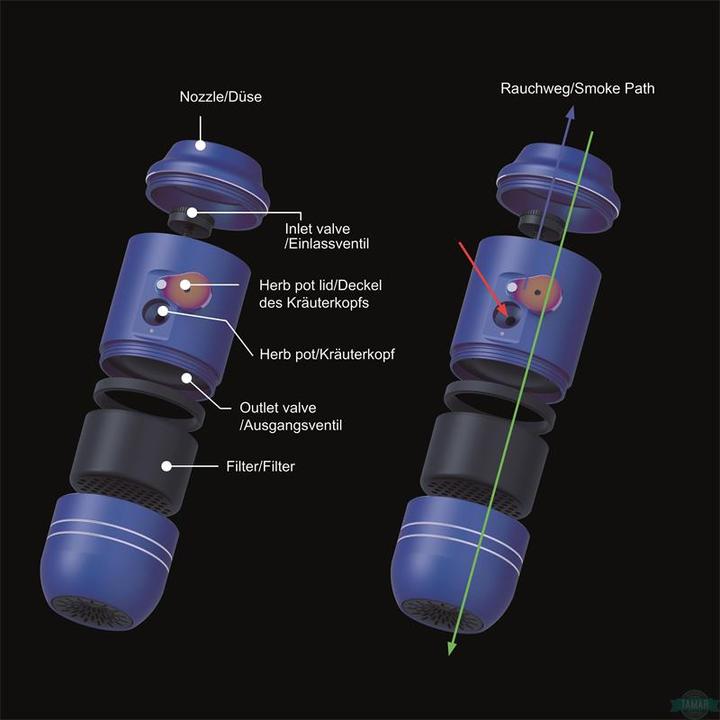 Produktbild Black Leaf Aluminium Rauchfilter Pfeife