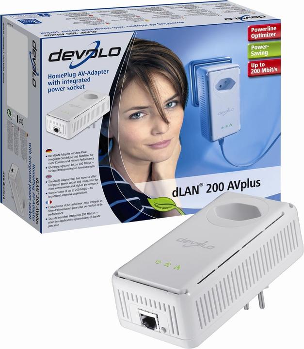 Produktbild Devolo dLAN 200 AVplus, PassThrough (200 Mbit/s)