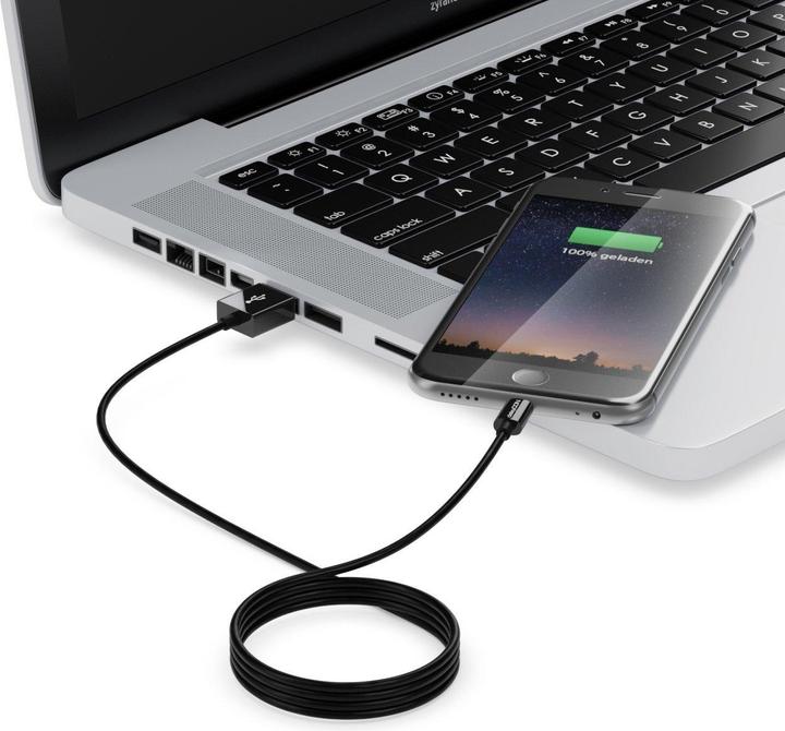 Produktbild deleyCON Lightning-USB Kabel (1 m, USB 2.0)