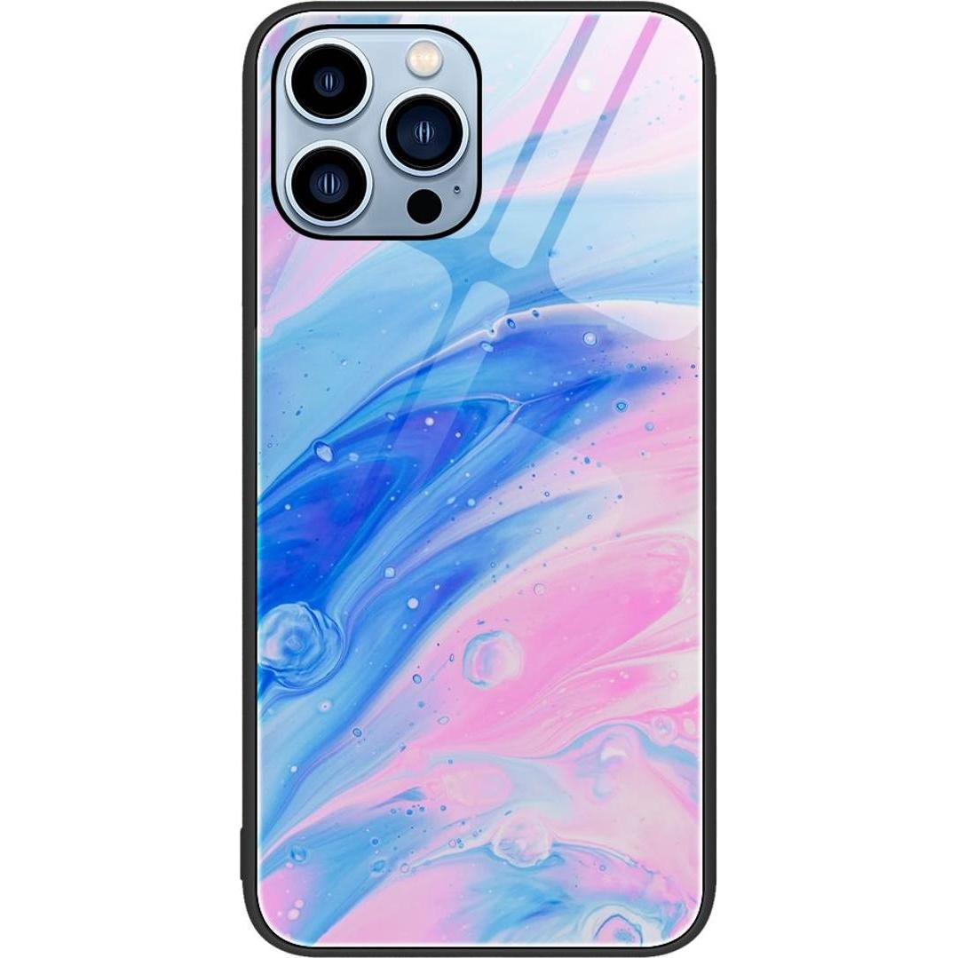 König Design Hülle Handy Schutz für Apple iPhone 12 13 14 Pro Max mini Plus Case Glas Cover (Apple iPhone 13 Pro), Smart...