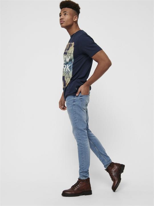 Actual product image Only & Sons ONSWarp Blue Skinny Fit Jeans (W31/L34)