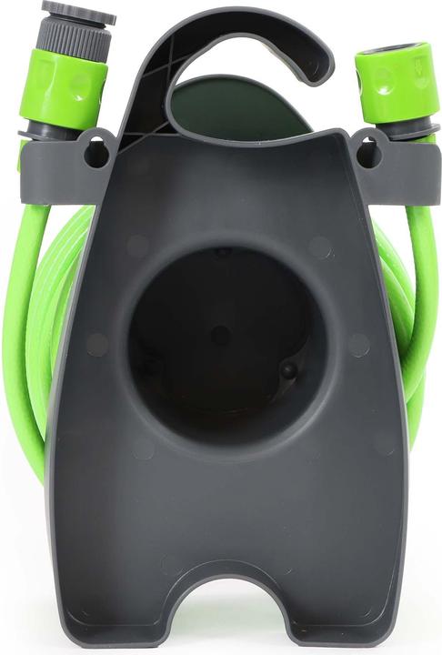 Actual product image Wiltec Portable Hose Reel 10 m Compact Garden Hose Pipe Holder with Spray Nozzle (10 m)