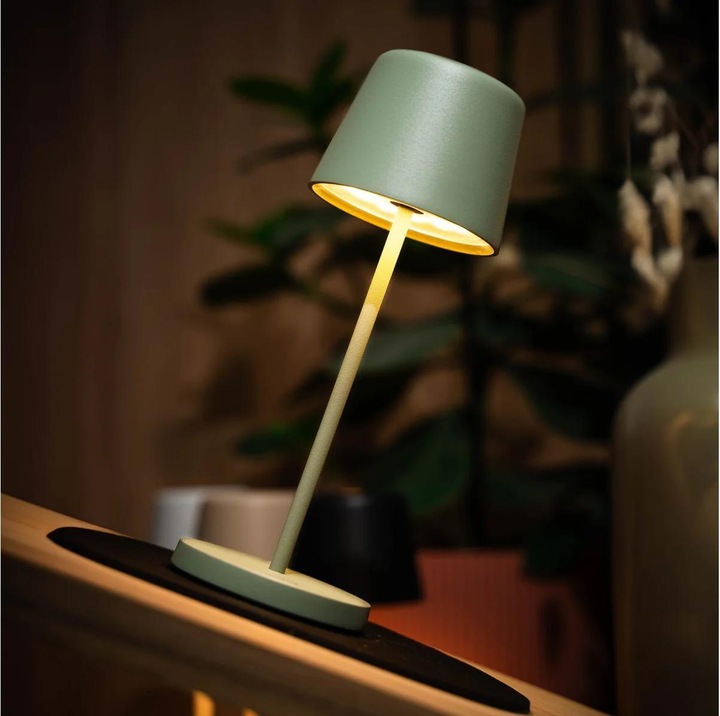 Image du produit Silwy Lampe de table magnétique Monaco vert olive incl. (200 lm)