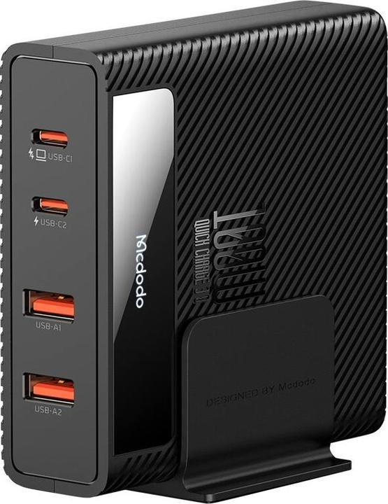 Produktbild Mcdodo GaN 100W charging station CH-1802, 2x USB-C, 2x USB-A (black) (100 W, 1 Port)