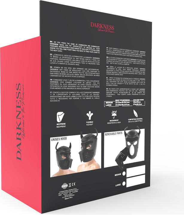 Immagine prodotto Darkness Maschera per cani "Puppy Hood" con museruola rimovibile