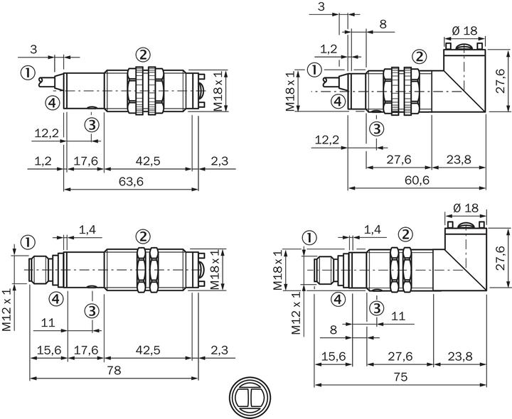 Produktbild Sick VL18-3P3740 REFLEXIONS-LSVL18-3P3740