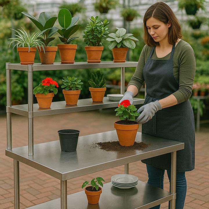 Produktbild Wiltec Edelstahl Arbeitstisch 120x60x85cm höhenverstellbar Gastrotisch