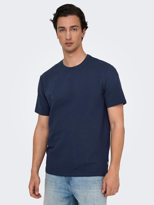 Actual product image Only & Sons Onskian Life Reg Seersucker Ss Tee (S)