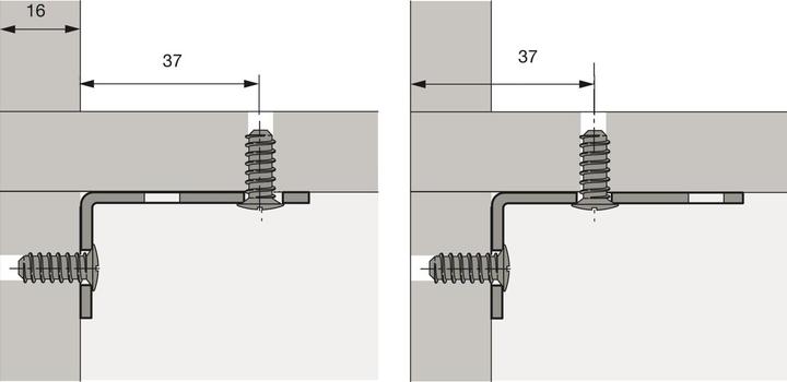 Produktbild Hettich Verbindungswinkel für 32 mm Lochreihen (Winkelverbinder, 1 Stk.)