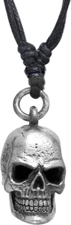 Immagine prodotto Star Piercing Collana nera con ciondolo a forma di teschio in argento (Ottone)