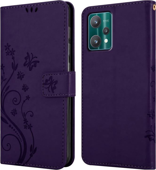 Produktbild Cadorabo Flower Book Hülle für Realme 9 5G / 9 PRO / V25 / Q5 / OnePlus Nord CE 2 LITE 5G (Realme 9 Pro+, Vivo V25, OnePlus Nord CE 2 Lite 5G)