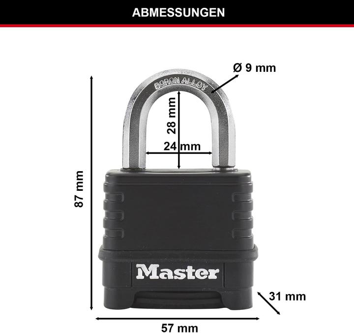Actual product image Master Lock Zinc combination lock 56mm
