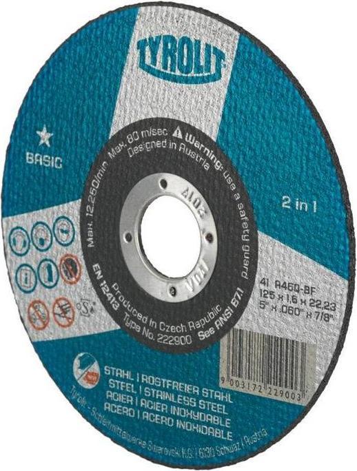 Actual product image Tyrolit BASIC* skaereskive 125 x 1.0 x 22.23 A 60 Q- BFB