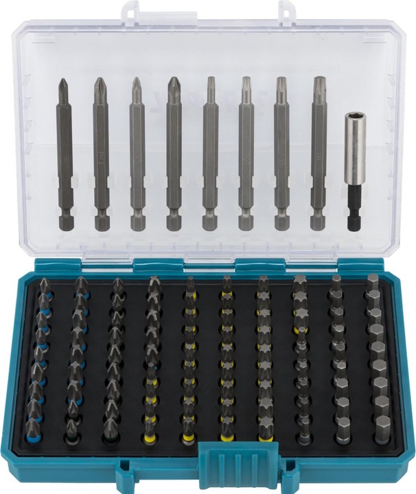 Productafbeelding Makita Bit ingesteld (Zeskantbus TX M15, Zeskantbus TX M20, Zeskantbus TX M30, Kruis Phillips PH M1, Phillips kruis PH M2, Zeskantbus TX M25, Zeskantbus TX M40, Kruis Pozidriv PZ M1, Kruis Pozidriv PZ M2, Phillips kruis PH M3, Kruis Pozidriv PZ M3, Kruis Pozidriv PZ 1/6", Kruis Pozidriv PZ 2/5", Zeskantige inbus TX 10/5")