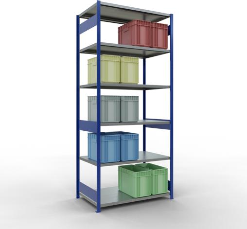 Actual product image Schulte Lagertechnik MULTIplus250 basic racking system with length ledgers