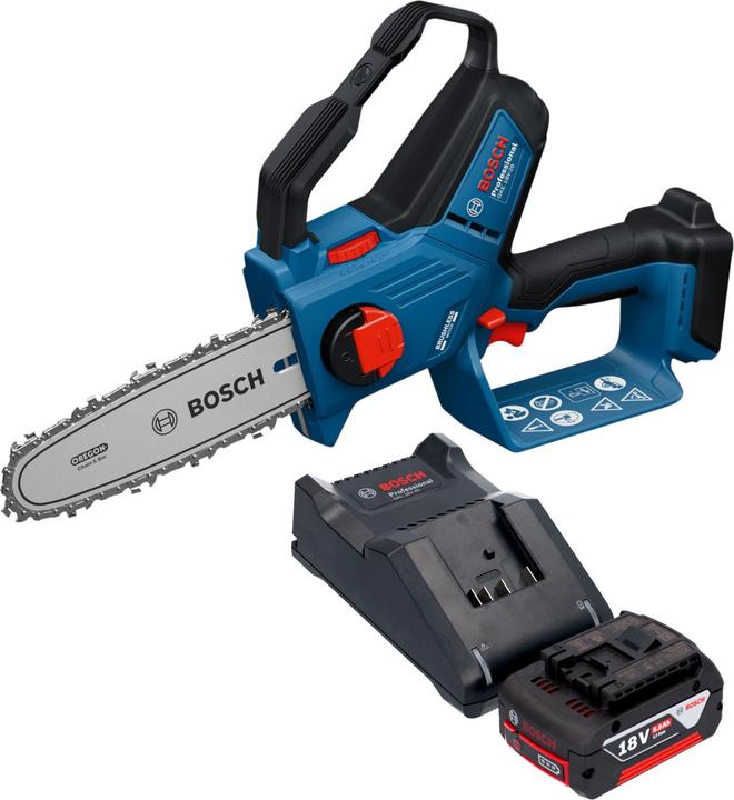 Actual product image Bosch Professional GKE 18V-20 Professional Akku Astsäge 18 V 18 cm + 1x Akku 5,0 Ah + Ladegerät (Battery chain saw)