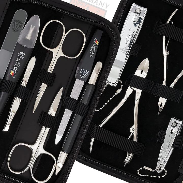 Produktbild Kellermann Manikuereset Nagelset Livorno Schwarz Echt Leder