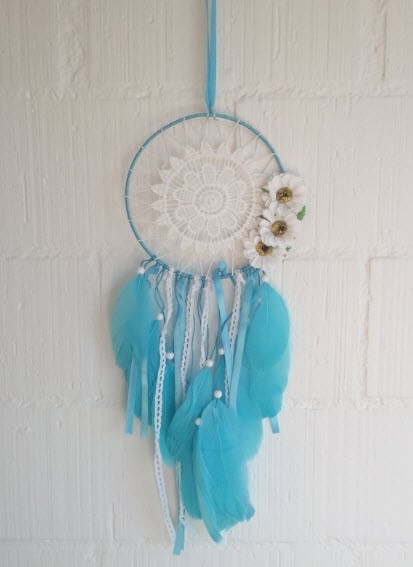 Immagine prodotto Cover-Discount Acchiappasogni Indiano Deco all'uncinetto Blu