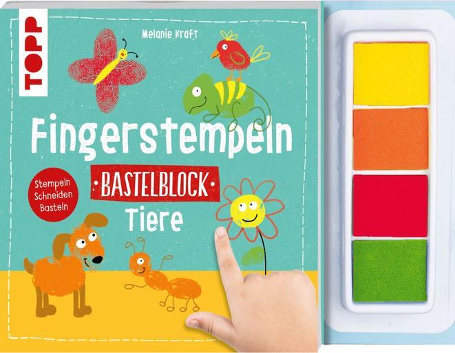 Image du produit Fingerstempeln Bastelblock: Tiere