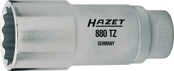 Actual product image HAZET Socket ∙ 12-point 880TZ-17 ∙ Square, hollow 10 mm (3/8 inch) ∙ Outside 12-point traction prof… (17 mm)
