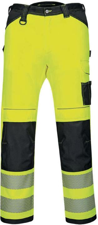 Portwest Pantalon de sécurité stretch PW303, classe 2, jaune/noir, taille 54 (54)