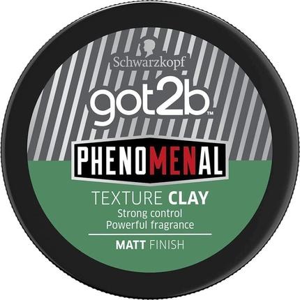 Produktbild Schwarzkopf got2b PhenoMENal Texture Hair Styling Clay Vegan Starker Halt Mattes Finish Kein Kleben 1 (Haarwachs, 100 ml)