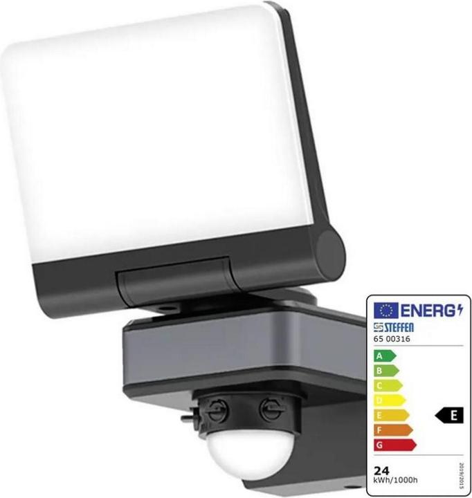 Image du produit Steffen Floodlight Aussenwandleuchte LED 24W mit PIR 120° 2-8m (2880 lm, IP54)