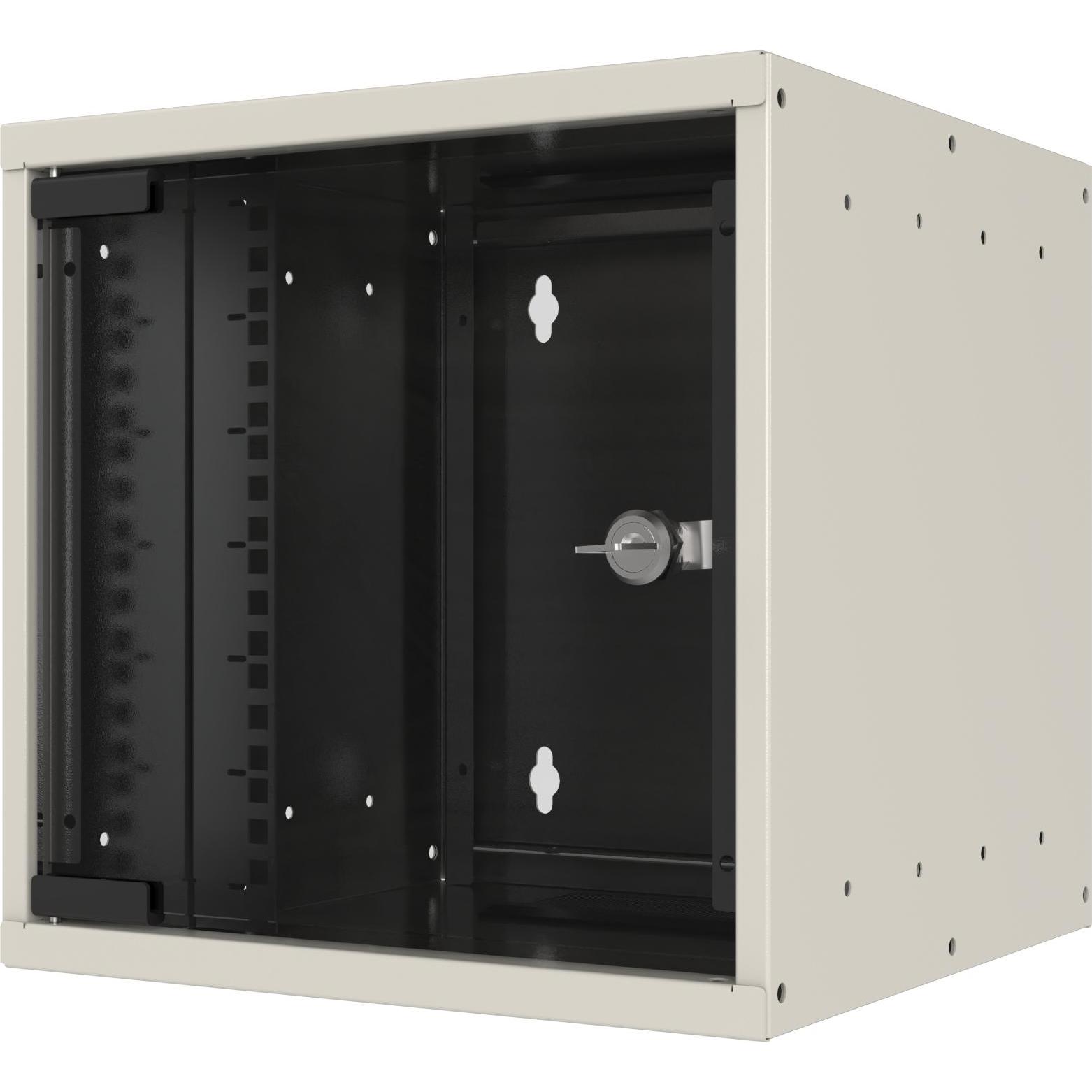 EFB Elektronik EFB 10" Wandgehäuse 4HE, Tiefe 300mm 1-teilig, RAL9010 (10 Zoll Rack), Serverschrank, Weiss