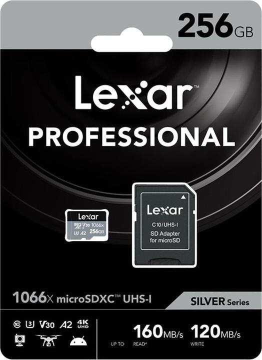 Produktbild Lexar Professional (256 GB, microSDXC, U3, UHS-I)