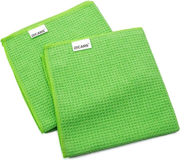 21CARS Mikrofasertuch Waffle für Scheibenreinigung