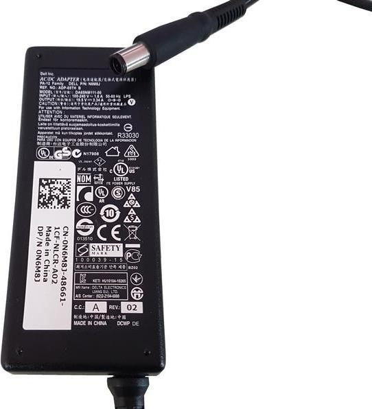 Actual product image Dell N6M8J AC adapter (65 W)