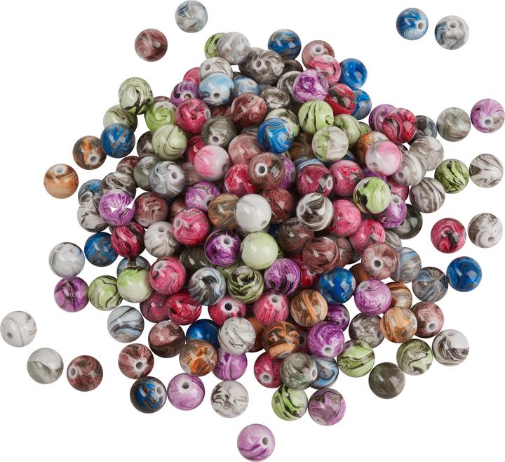 Immagine prodotto VBS Perline acriliche XXL "colorate opache marmorizzate", Ø 12 mm, 200 g