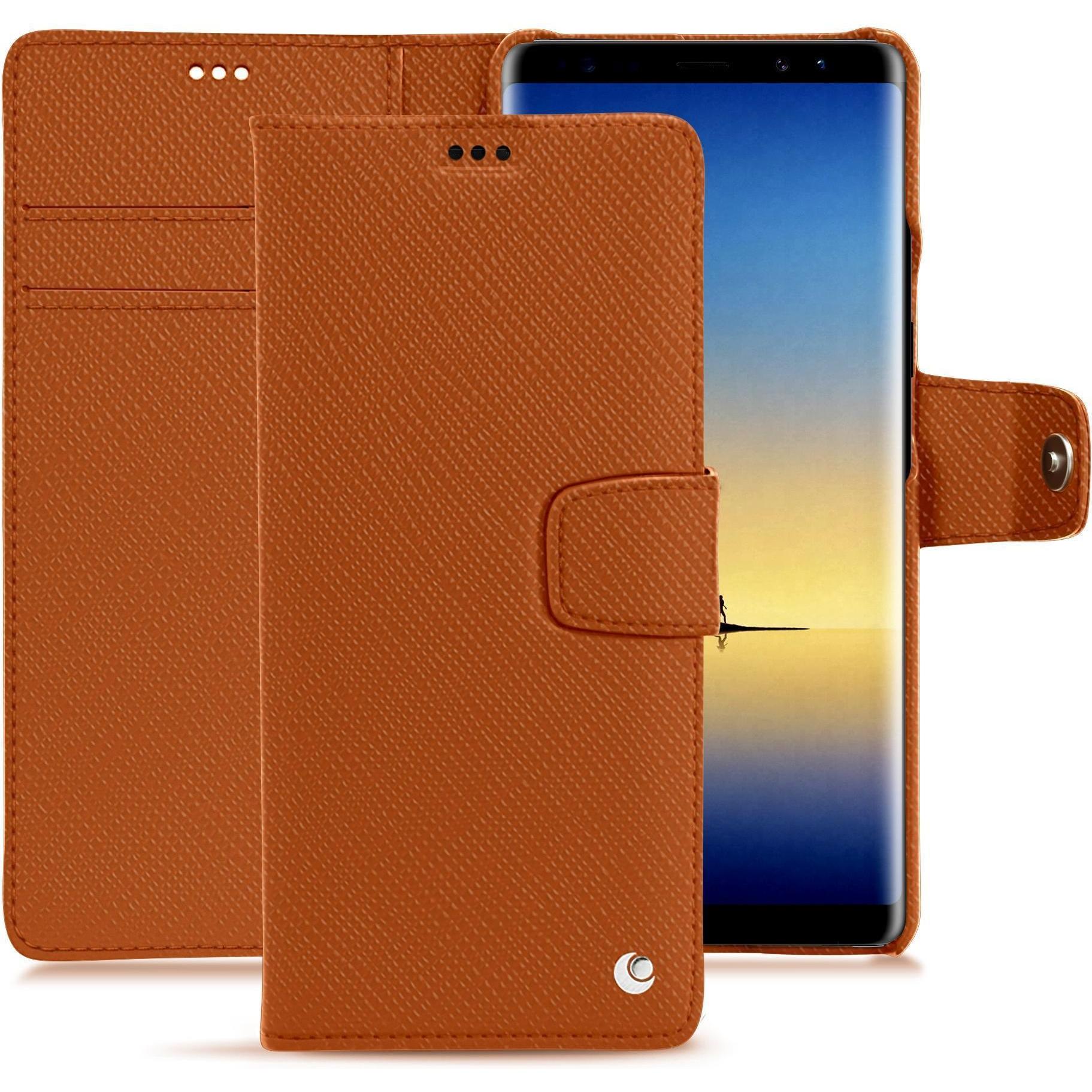 Noreve Lederschutzhülle Wallet (Apple iPhone 7 Plus), Smartphone Hülle, Schwarz