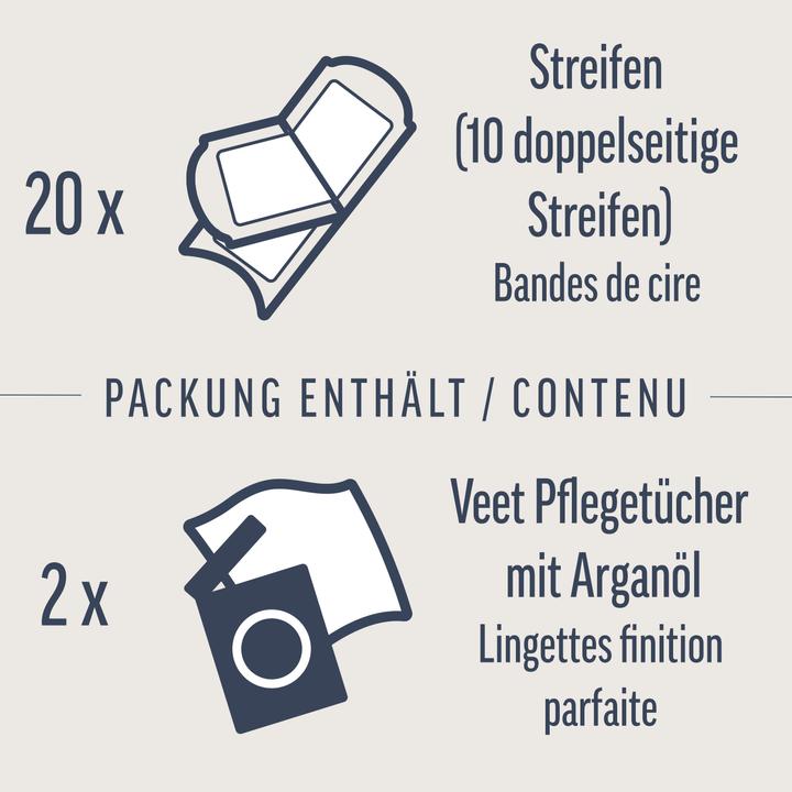 Image du produit Veet Expert Bandes de cire froide, Corps et jambes, même sensibles (441.75 ml, 20 x, 62 g)