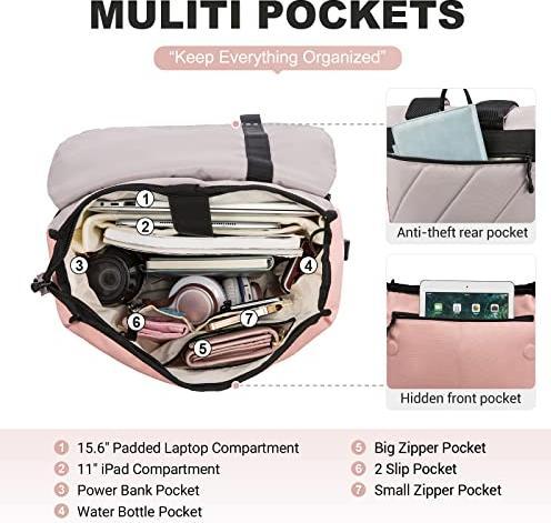 Produktbild Only-Bags.Store Schulrucksack Teenager-Rucksäcke Wasserdichter Schulrucksack mit Laptop-Fach 15,6 Zoll &