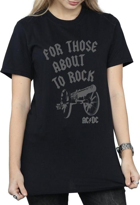 Produktbild AC/DC Für die die rocken wollen Cannon Cotton Boyfriend TShirt (M)