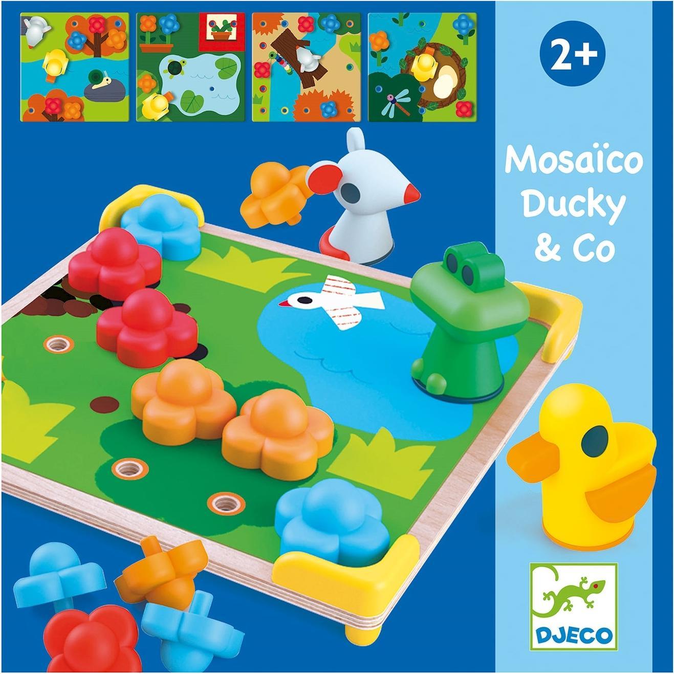 Djeco Lernspiel Mosaico Ducky & Co (Multilingual)