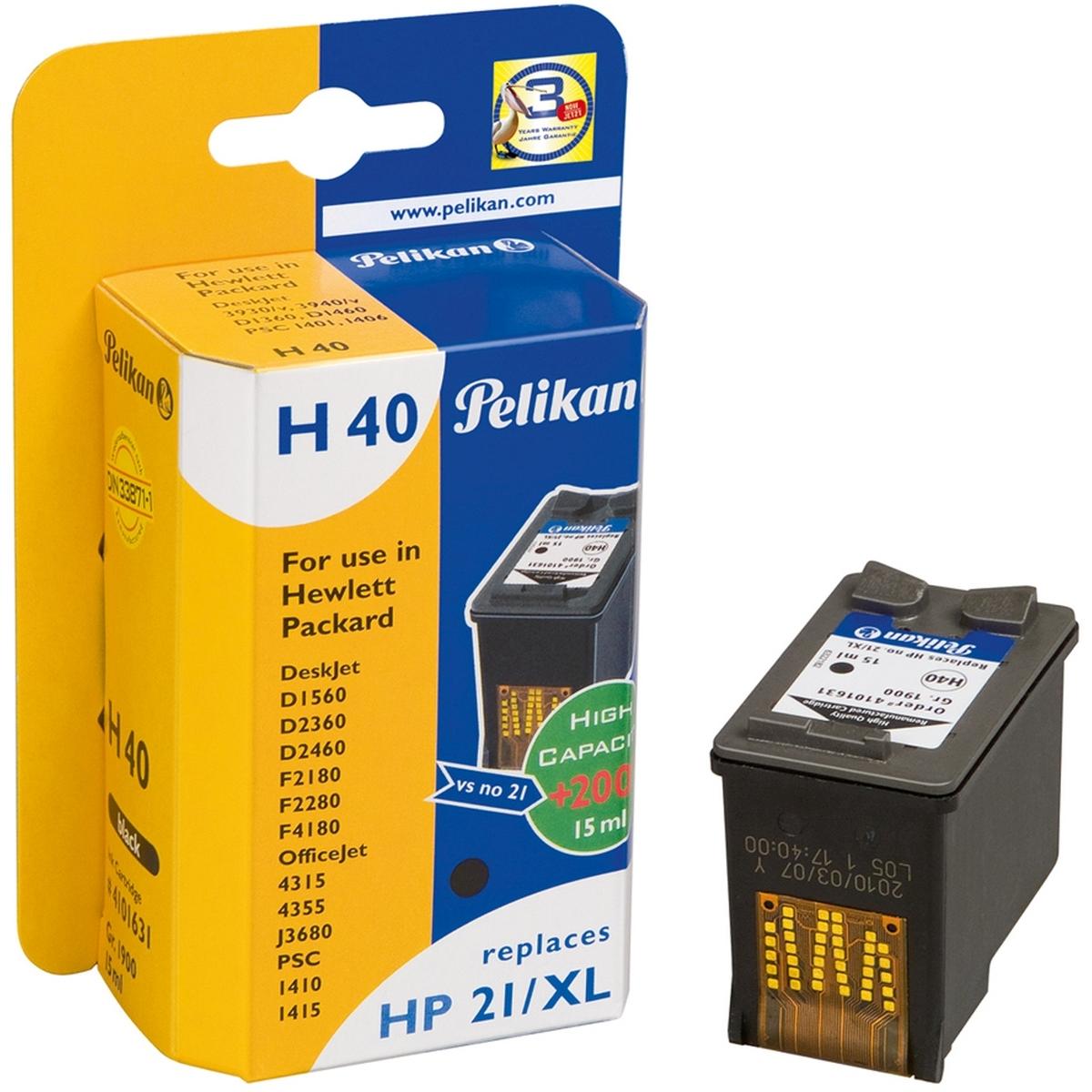 Pelikan, Druckerpatrone, 21xl (BK)