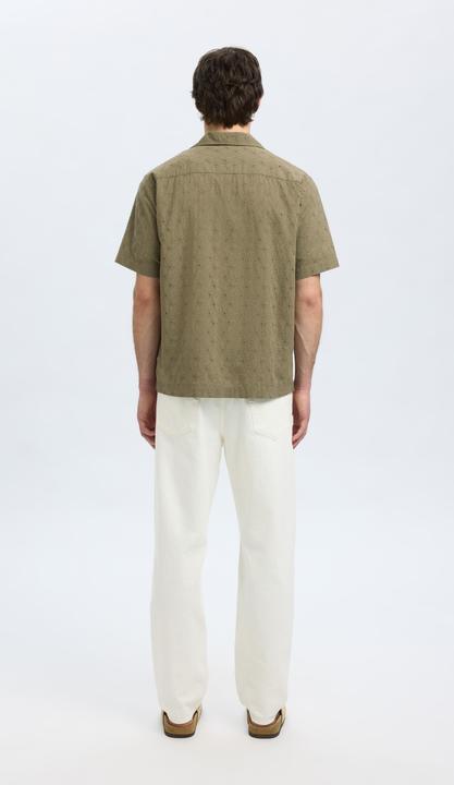 Actual product image Selected Broderie Anglaise short-sleeved shirt (M)