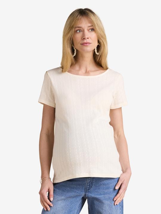 Produktbild Envie de Fraise Bio-Kollektion: Umstands-Shirt aus Pointelle-Jersey mit Rückenausschnitt (42)