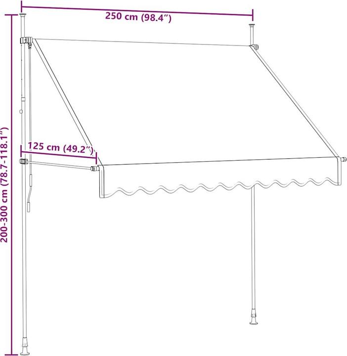 Produktbild vidaXL Markise (2.50 m)