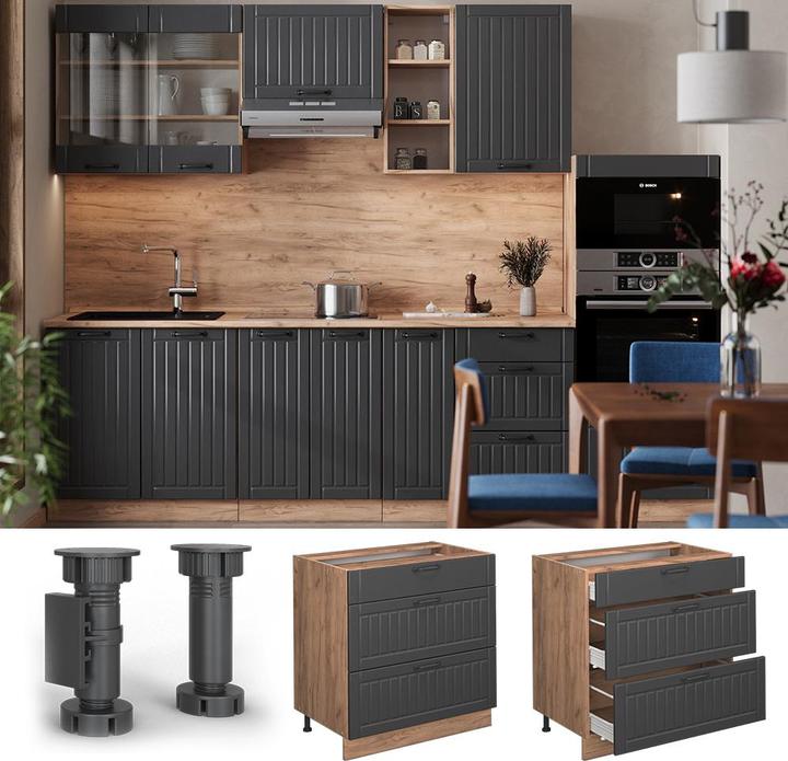 Produktbild Vicco Fame-Line mit 3 Schubladen, AP Marmor (80 x 60 x 82 cm)