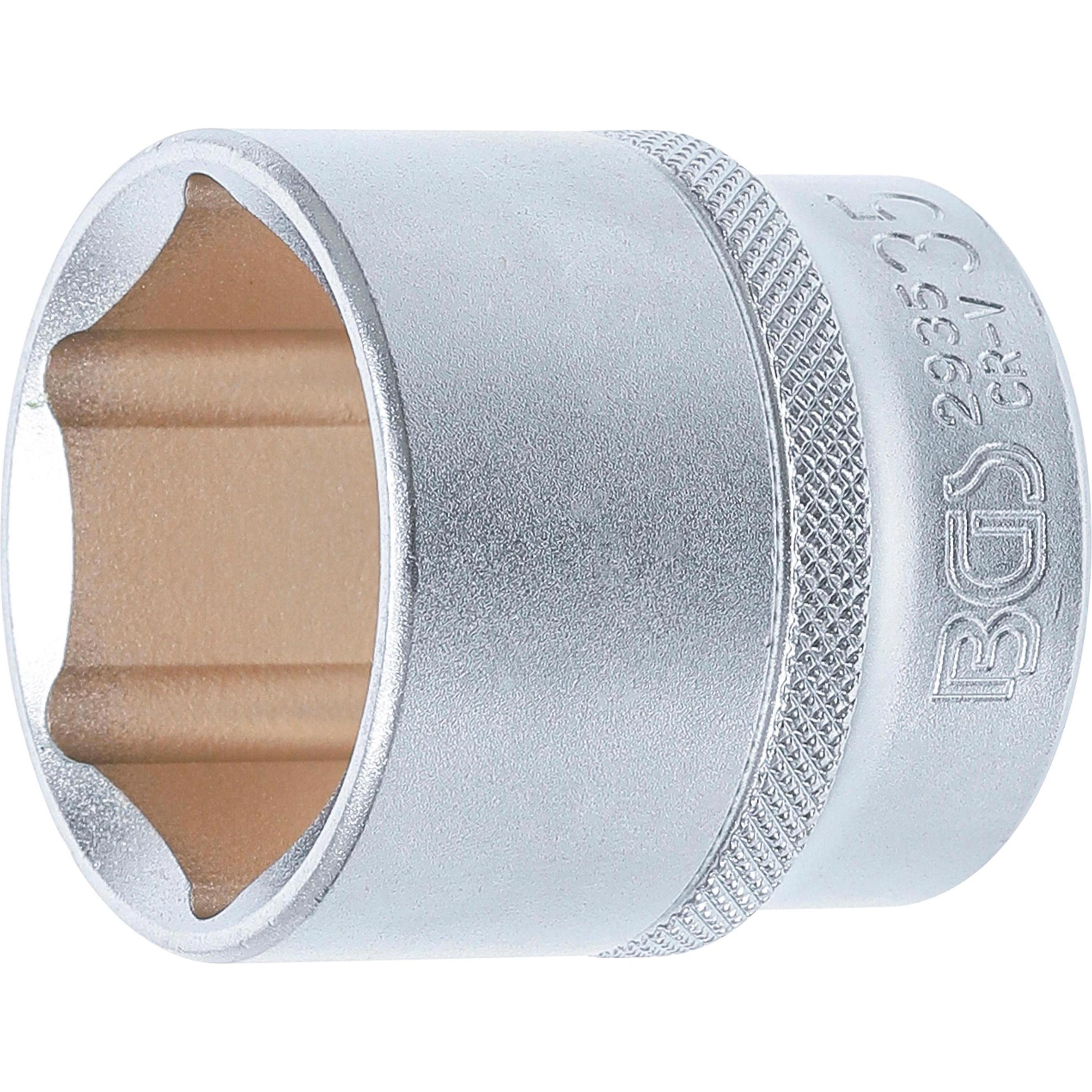 BGS, Steckschlüssel + Stecknuss, Steckschlüssel-Einsatz Sechskant Antrieb Innenvierkant 12,5 mm (1/2") SW 35 mm (35 mm)