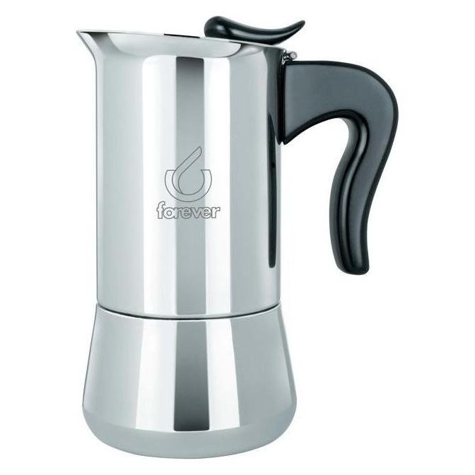 Forever Argento Signorina Splendy, Caffettiera Moka,