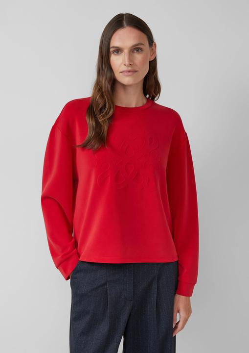 Produktbild s.Oliver Sweatshirt Scuba-Sweatshirt im Relaxed Fit mit Prägung (46)