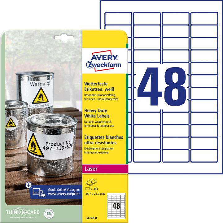 Produktbild Avery Wetterfeste Folien-Etiketten