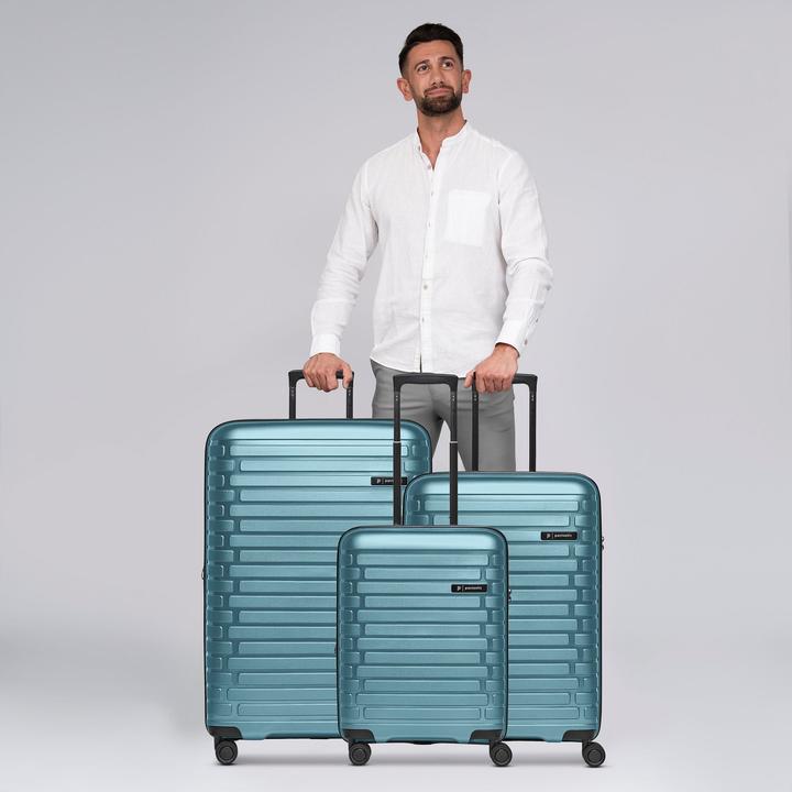 Actual product image Pactastic Collection 04 THE THREE SET + 4 wheels suitcase set, 3-piece with stretch fold (216 l)