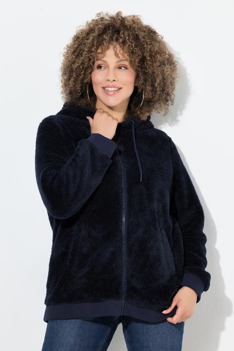 Produktbild Ulla Popken Teddy-Jacke, Kapuze, Langarm, weicher Teddyplüsch (60)